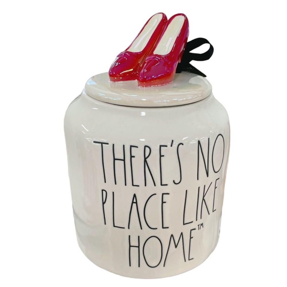 Rae Dunn Wizard of Oz Dorthy THERES NO PLACE LIKE HOME Large Canister NEW Large